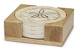 V50-HA41 Occasions Absorbent Coaster Gift Set - Sanddollar -
