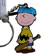 Peanuts Snoopy keyring / zipper pull - Charlie Brown baseball metal keychain
