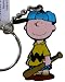Peanuts Snoopy keyring / zipper pull - Charlie Brown baseball metal keychain