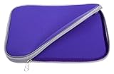 iTech High Quality Purple Water Resistant Neoprene Dual Zip Carry Case Sleeve for Portable DVD players with 7 - 9.2 inch screens