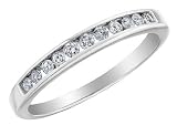 Diamond Anniversary and Wedding Band 1/4 Carat (ctw) in 14K White Gold
