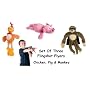 3pc Set Slingshot Flingshot Flying Pig Chicken Monkey with Sound