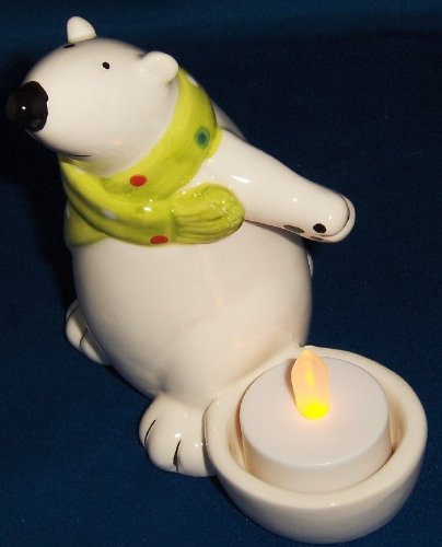 Polar Bear Tealight Candleholder Left New