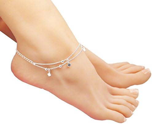 Pink Universe Dangle Anklets Foot Jewelry Length 9.8"