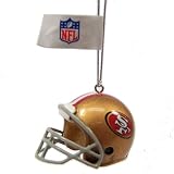 SAN FRANCISCO 49ERS OFFICIAL LOGO MINI HELMET CHRISTMAS ORNAMENT 4-PACK
