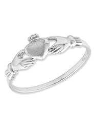14k White Gold Childs Claddagh Ring
