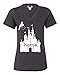 DisGear Women's Disney Is My Home V-Neck T-Shirt (2X-Large, Dark Heather FBA)