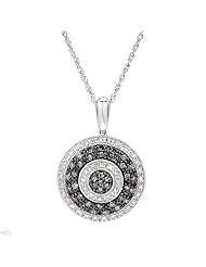 Sterling Silver 0.75 CTW Color H-I I1-I2 Diamond Ladies Necklace. Length 18 in. Total Item weight 5.1 g.