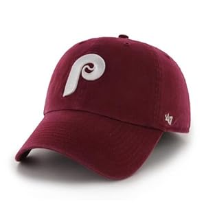 Philadelphia Phillies 47 Brand Maroon Vintage Logo Clean Up Adjustable Hat Cap