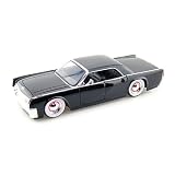 1963 Lincoln Continental w Baby Moons 1 24 Black by Collectable Diecast