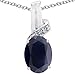 CandyGem 14k Gold Genuine Oval Black Sapphire and title=