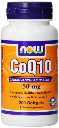 Now Foods CoQ10, 50mg with Vitamin E, Softgels, 200-Count Now Foods CoQ10, 50mg with Vitamin E, Softgels, 200-Count