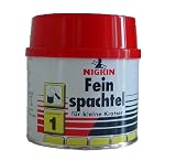 Produkt-Bild: NIGRIN Feinspachtel 250g inkl. Tube 5 gr. H&auml;rter, Zweikomponentenspachtel auf Polyesterbasis besonders geeignet zum Gl&auml;tten von feinen Kratzern und zur Nachbehandlung von vorgespachtelten Fl&auml;chen