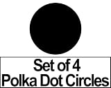 Set of 4 - 7 Black Circles Polka Dots Vinyl Wall Graphic Decals Stickers
