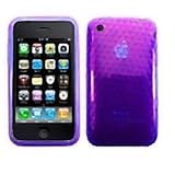 iPhone 3/3GS Violet TPU Gel CASE / COUVERTURE avec Film de protection écran