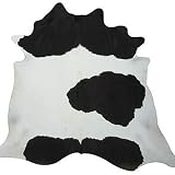 Real South American Cowhide Rug Black & White