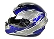 Typhoon Adult Full Face Helmet Silver Blue (Large)