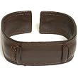 Brown Leather Wrist Cuff Wide Watch Band Rock & Roll