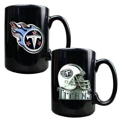 Tennessee Titans 2PC 15oz COFFEE MUG SET-HELMET/PRIMARY LOGO NFL Football