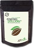 Premium Organic Fair Trade Raw Cacao Powder - Rich Dark Chocolate Taste from Rare Criollo Cacao Bean - Super Food, Highest Amount of Antioxidants, Source of Magnesium, Iron, Fiber - Energy and Happiness Booster - Use in Smoothies, Baking, Hot Chocolate Drink in place of Cocoa Powder - 1lb/16oz bag - Eat Well Be JoyFuel! 100% Satisfaction Guarantee
