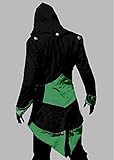 QualityBuyNow Cosplay Costume Hoodie/Jacket/Coat,Black Green Men Medium