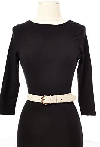 Womens Ladies Hot Classy Faux Leather Gold Buckle Fashion Belts IW3072 (One Size, Taupe)