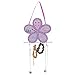 Purple Metal Mesh Rhinestones Flower Design Earring Holder / Jewelry Hook Hanging Display Rack - MyGift