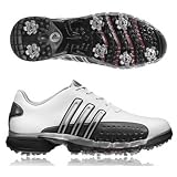 Adidas 2008 Men's Powerband Wide Golf Shoe - Running White / Titan Metallic / Black - 737424
