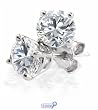 14K White Gold Round Diamond 4-Prong Stud Earrings (3/8ctw, K-L, I2-I3)
