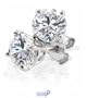 3/8 Ct. tw Diamond Stud Earrings in 14K White Gold (4-Prong,Round-Cut,I-J, I2-I3)