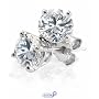 14k White Gold Round Diamond 4-prong Stud Earrings (3/8ctw, K-L, I3)