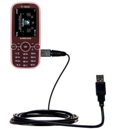 Classic Straight USB Cable for the Samsung Gravity 3 with Power Hot Sync and Charge capabilities - uses Gomadic TipExchange Technology