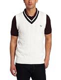 Fred Perry Mens Cable Knit V-Neck Vest