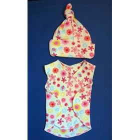 Funky Flowers Snuggler Wrap Set (Four preemie & newborn sizes)