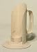 Windlicht Teelicht Kerzenhalter aus Metall in Creme-Weiß, Höhe ca. 14 cm