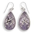 Large Rutillated Quartz French Wire Earrings