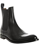 Gucci black leather cap-toe chelsea boots