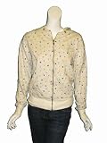 REBEL YELL Confetti Hearts Hoodie Jacket in Antique White