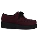 C3G Unisex Womens Mens Girls Boys Lace Up Faux Suede Punk Goth High Platform Flat Ladies Creepers Shoes
