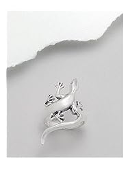Gecko Ring In 92.5 Sterling Silver