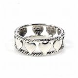 Sterling Silver Ring - Hearts - Size: 6-12