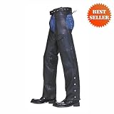 Leather Chaps - Plain Motorcycle Leather Chaps Mens Womens