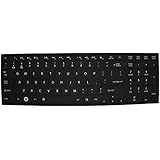 Silicone Laptop Keyboard Cover Skin Protector for Toshiba Satellite C850 C855 C855D C870 C875 C875D US Layout (Black)