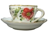 Versace by Rosenthal Flower Fantasy 7-3/4-Ounce Coffee Cup and 5-1/2-Inch Saucer