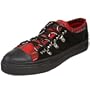 Demonia by Pleaser Men's Deviant-05 Lace-Up,Black Suede/Red Plaid,12 M US
