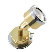 10 Watt 12 volt Halogen Reading Light- Brass w/Chrome trim
