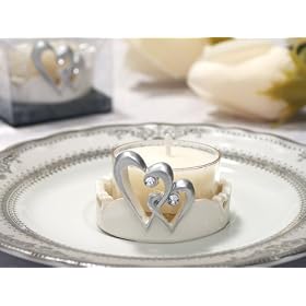 Two Hearts Linked Together As One Candle Holder (Set of 72)