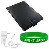 Leather Case and Travel-Wall Charger for Amazon Kindle 2 Reading Device (Kindle NOT Included)
