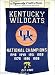 KENTUCKY WILDCATS BASKETBALL WOOL CHAMPIONSHIP BANNER!