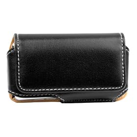 Brand New Universal Horizontal Slim Eva Pouch Leather Case With Belt Clip Of LG LX-550, CU500, VX-8700, Motorola RAZR V3, V3c, V3m, V3i, Samsung A900, T809, D807, A990, T629, SCH-U740, Sanyo 6600